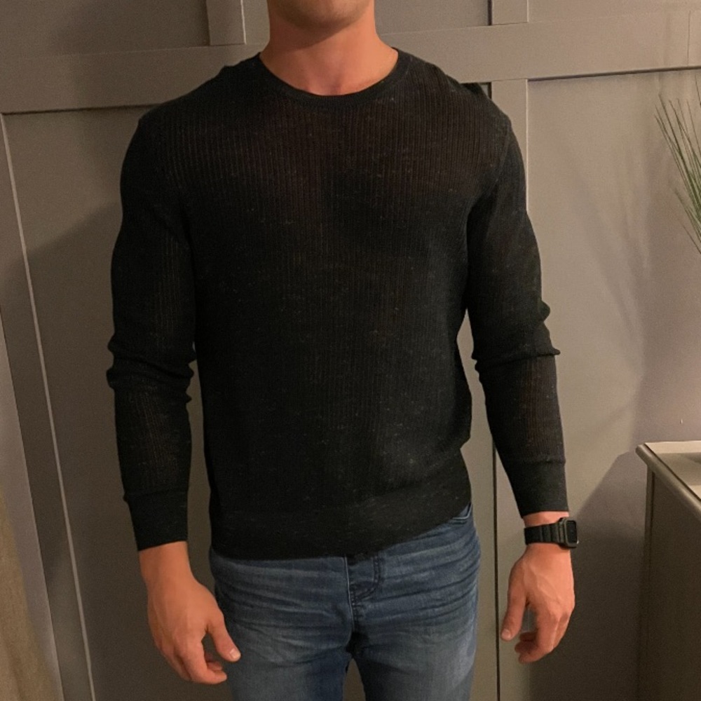 All Saints mesh black sweater size L